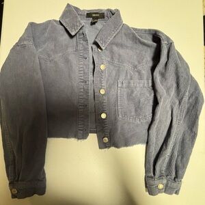 Blue western cropped jacket